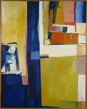 Paul Maas - Olieverf op doek, Tweeluik Compositie R en L - Ingelijst (Zeer groot) kopen? Bied vanaf 600!