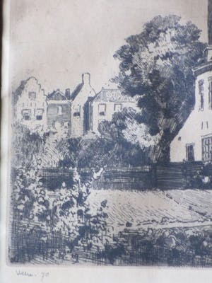 Hendrikus Roodenburg - Stadhuistoren Veere - Ets kopen? Bied vanaf 75!