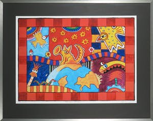 Michiel Molenaar - Zeefdruk, De Wereld van Toeter - Ingelijst kopen? Bied vanaf 50!