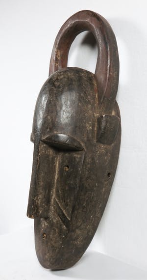 Bamana - Groot houten initiatiemasker met boog bovenop het hoofd kopen? Bied vanaf 1!