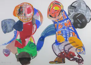 Jurjen de Haan - Gemengde techniek, Z.T. - Ingelijst kopen? Bied vanaf 150!