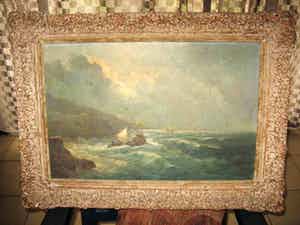 Niet of onleesbaar gesigneerd - Zeegezicht verkocht voor € 10!