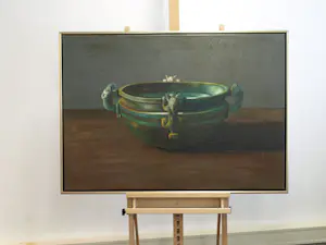 Cornelis de Koning - Olieverf op doek , Bronzen watervat - Lijst, 73 x 103 cm kopen? Bied vanaf 500!