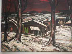 Jacques Mels - Landschap. Bos in de sneeuw. kopen? Bied vanaf 69!