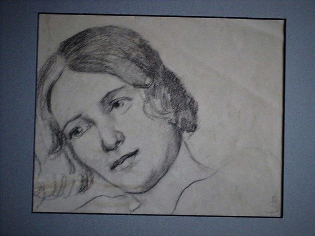 Frits Schiller - Intrigerende ca. 1930 gesigneerde houtskooltekening "dagdromen" kopen? Bied vanaf 1!