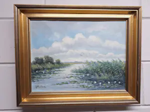 Dicky van Ierssel-Rogmans - Waterlandschap met Waterlelies kopen? Bied vanaf 50!