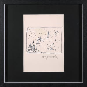 A.R. Penck - Zeldzame handgesigneerde litho, Zonder titel - Ingelijst kopen? Bied vanaf 1!