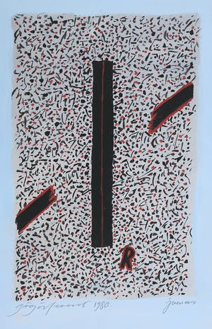 Ferenc Gogos - Goauche, Compositie met streep kopen? Bied vanaf 100!