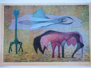 Harry van Kruiningen - Mythologische wezens - Kleurenlitho verkocht voor € 1!