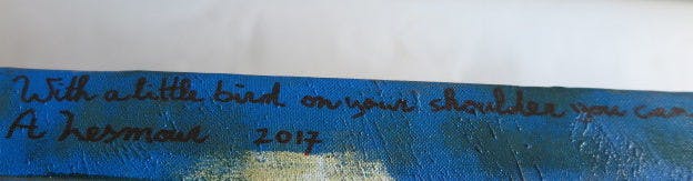 Niet of onleesbaar gesigneerd - With a little bird on your shoulder you can ... - 3D - Gesigneerd A. Lesmour(?) kopen? Bied vanaf 1!