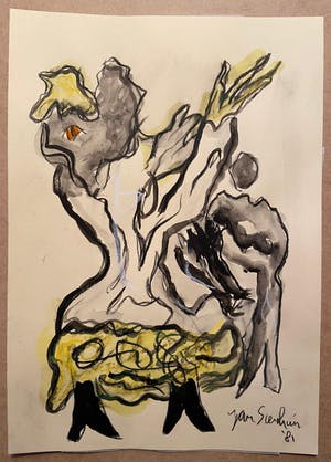 Jan Sierhuis - Tekening krijt acryl kopen? Bied vanaf 1!