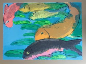 Walasse Ting - KOIS / KLEURZEEFDRUK / 54x74cm / SIG / 1986 kopen? Bied vanaf 309!