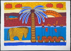 Ans van Dijk - Zeefdruk, Bangassou kopen? Bied vanaf 1!