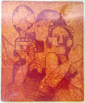 Rene D. Tosari - Figuren - Ets, Ingelijst kopen? Bied vanaf 50!