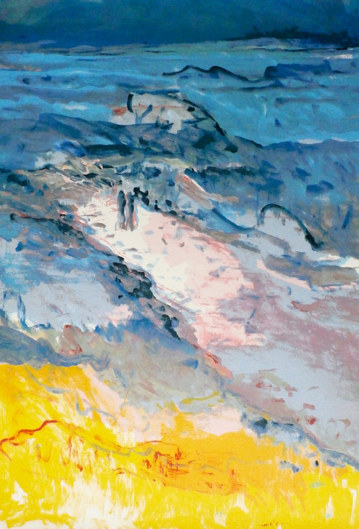 Kees van Bohemen - litho: variatie op een golfbreker - 1982 kopen? Bied vanaf 60!