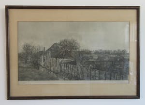 Antoon Derkzen van Angeren - Ets "Huizen van de Postbode" in Schipluiden kopen? Bied vanaf 64!