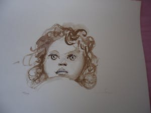 Leonor Fini - Lithografie, "Portrait de jeune fille kopen? Bied vanaf 20!