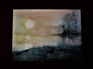Karel Gomes - Bijzondere impressionistische Gouache van Monumentaal Beeldhouwer - gesign kopen? Bied vanaf 10!