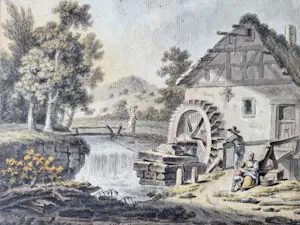 AcheterJohann Verflassen - Personen bij waterradmolen. (1806)? Enchérissez de 75!