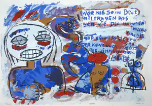 John Lie a Fo - Zeefdruk, Zonder titel verkocht voor € 1!