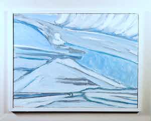 Paul Overhaus - Acryl op doek, Blauwe wolkenvelden - Ingelijst verkocht voor € 100!