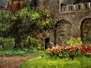 Walter Neuhof - Omstreeks 1940 - Romantisch olieverf "Maastricht de pater VinckToren" gesigneerd kopen? Bied vanaf 10!