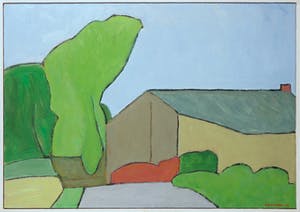 Paul Overhaus - Olieverf op doek, Schuur - Ingelijst kopen? Bied vanaf 60!