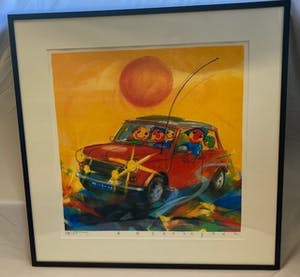 Ad Verstijnen - Zeefdruk, Austin 7 - Ingelijst (groot) kopen? Bied vanaf 70!