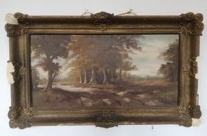 Geert Schreuder - Hollandse School (20e eeuw) - Zandpad door het bos kopen? Bied vanaf 1!