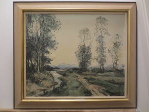 Gerard Roemers - Frankrijk, Zandpad langs beek.. kopen? Bied vanaf 80!