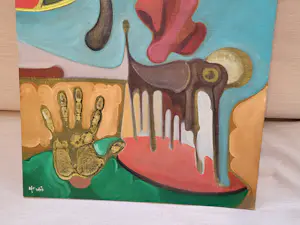 Frans de Wit - Surrealistisch schilderij 'De Hand' - circa 1960 kopen? Bied vanaf 175!