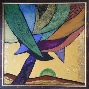 Ronald Boonacker - Schilderij: 'Royal palm' - Groot kopen? Bied vanaf 265!