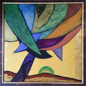 Ronald Boonacker - Schilderij: 'Royal palm' - Groot verkocht voor € 265!