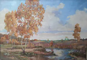 Niet of onleesbaar gesigneerd - Herfst landschap kopen? Bied vanaf 1!