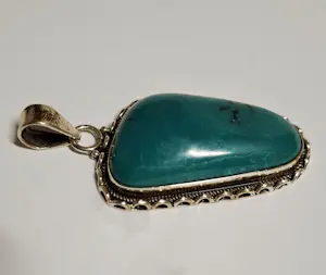 Nieuwe zilveren hanger met topaas turquoise kopen? Bied vanaf 65!