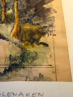 Jaap Weiland - Aquarel, Limburg, De weg naar Slenaken kopen? Bied vanaf 50!
