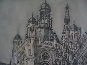 Cornelis Brandenburg - Kleurenlithografie van de Kathedraal Sint Jan in Den Bosch kopen? Bied vanaf 10!
