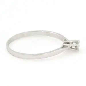 18k wit gouden solitair ring met briljant geslepen diamant 0.09 ct - rm 16.5 kopen? Bied vanaf 200!