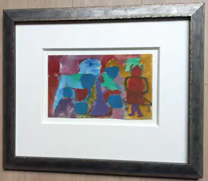 Eugène Brands - Kind in een tuin (1956), geverniste gouache (zeer mooi ingelijst) kaufen? Bieten Sie von 1000!