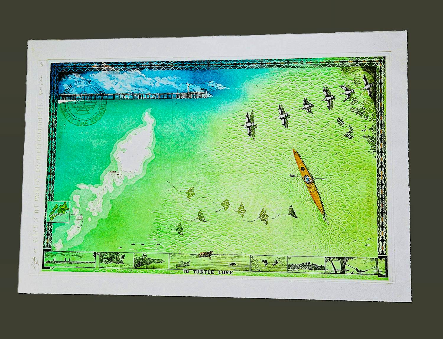Rolf Weijburg - Grote kleur-ets/reliëfdruk Palau - Atlas of the World´s Smallest Countries kopen? Bied vanaf 272!