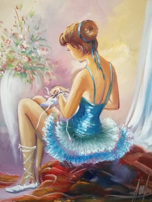 Niet of onleesbaar gesigneerd - Stilleven met ballerina kopen? Bied vanaf 10!