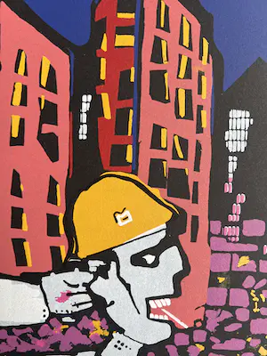Herman Brood - Kleurenzeefdruk, genummerde oplage | 'Moes' | 1995 kopen? Bied vanaf 1!