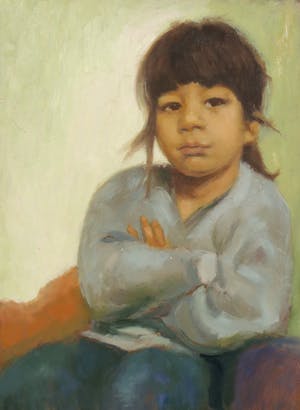 Peter Couwenberg - Olieverf op hardboard, Portret kopen? Bied vanaf 40!