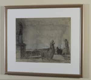 Carel Willink - Lama’s in Landschap 1954 verkocht voor € 400!