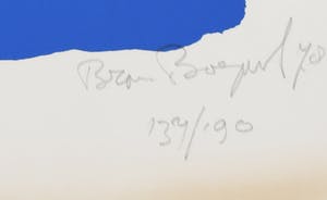 Bram Bogart - Zeefdruk, Blauw/Zwart / Prent 190 kopen? Bied vanaf 350!