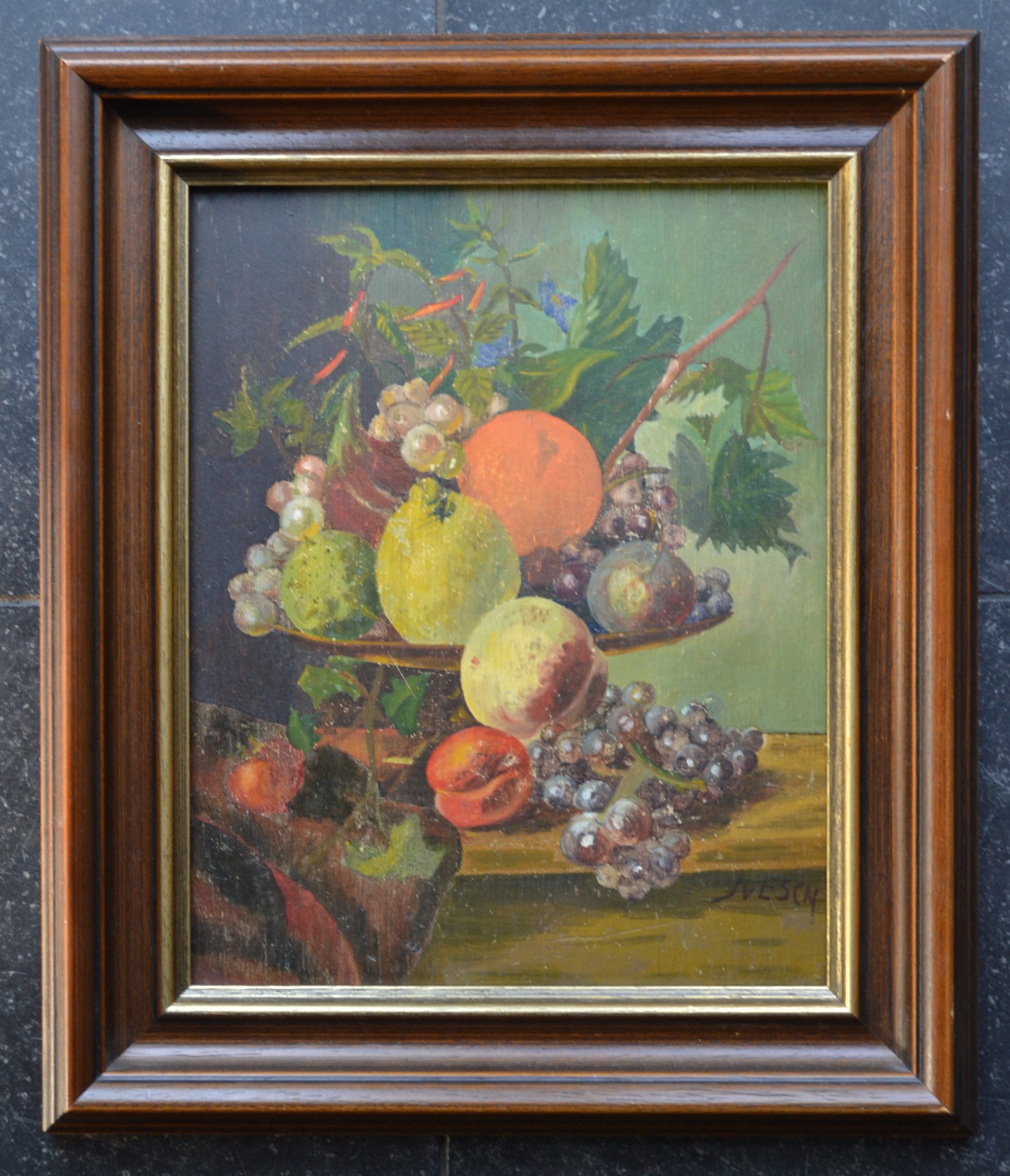 Niet of onleesbaar gesigneerd - Fruit stilleven - olieverf op paneel kopen? Bied vanaf 1!