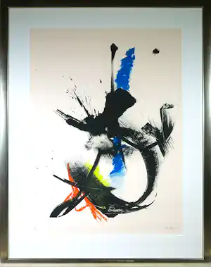 Jean Miotte - Zeefdruk, Abstracte compositie - Ingelijst (Groot) verkauft für € 100!