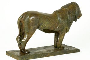 Brons (Onbekend) - Beeld van staande leeuw kopen? Bied vanaf 275!