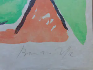 Bram van Velde - ABSTRACTIE / KLEURLITHO / 76x53cm / SIG kopen? Bied vanaf 295!