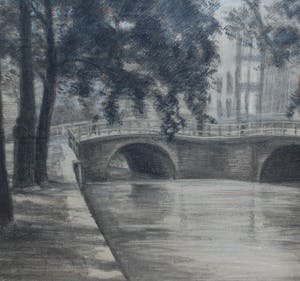 Barend Jordens - [gevelontwerper vh Tuschinski theater] - Amsterdam rond 1930 - grote tekening kopen? Bied vanaf 125!